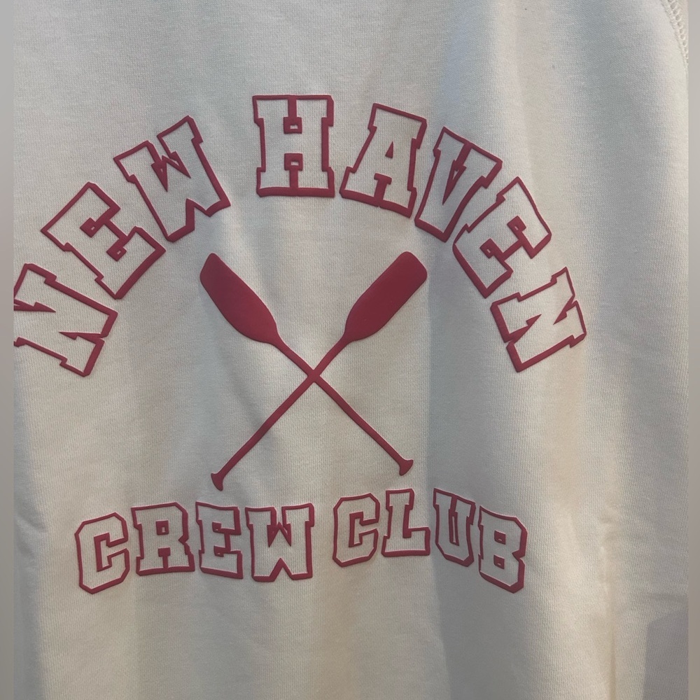 WILDFOX Crew Club White & Pink Keely Graphic Sweatshirt. Women’s Size Small NWTS - Picture 6 of 6